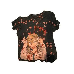 Chainsaw Crunchy Roll Devil Girl Power T-Shirt Mens XL